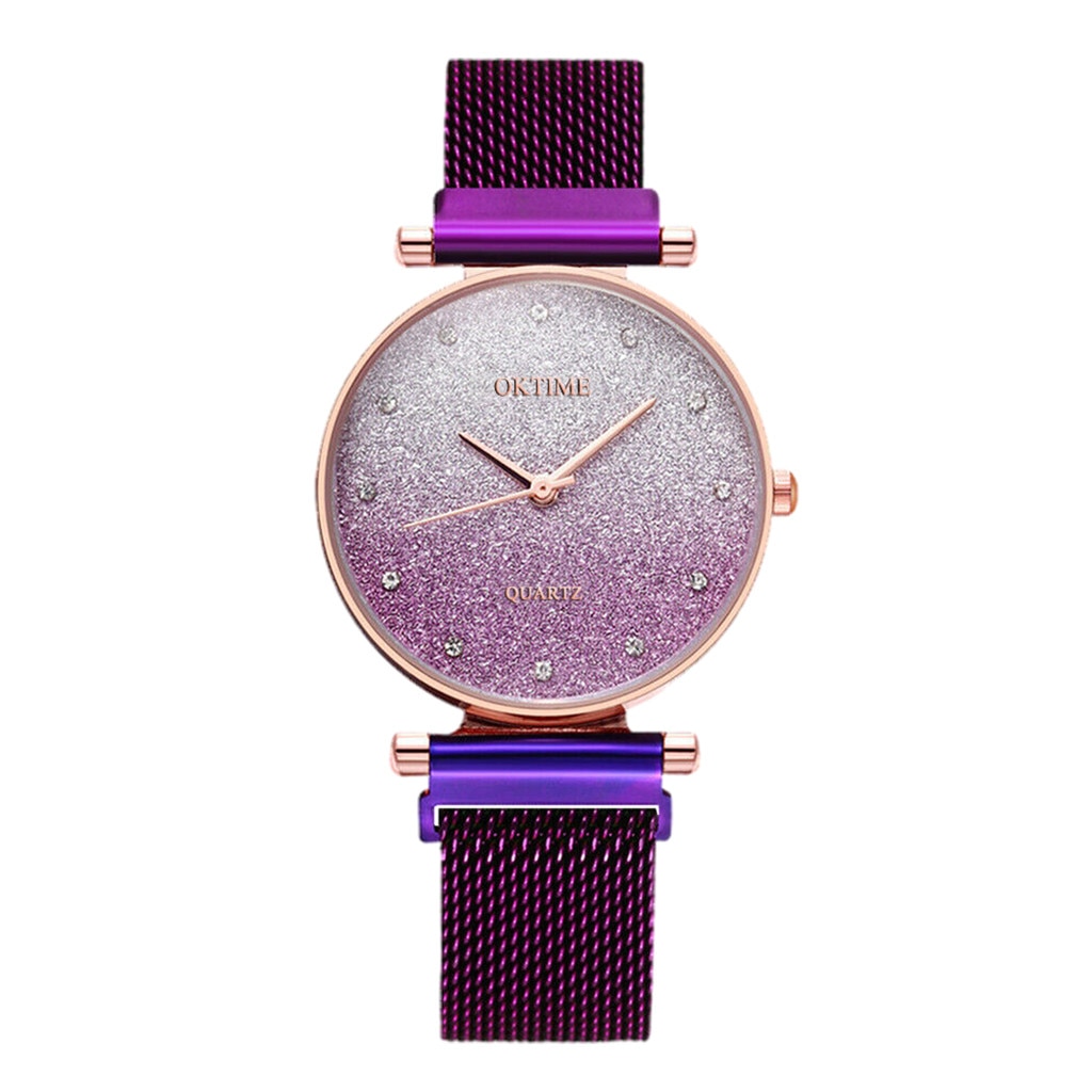 Vrouwen Horloges Sky Horloge Magneet Band Vrouwen Quartz Diamond Horloge Horloges Voor Vrouwen: D