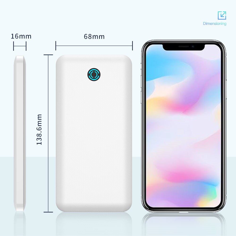 YKZ Led-anzeige Power bank Für iPhone 12 10000mAh USB Typ C Mini Tragbare Ladegerät Travel Schnell Externe Batterie für Xiaomi Mi9