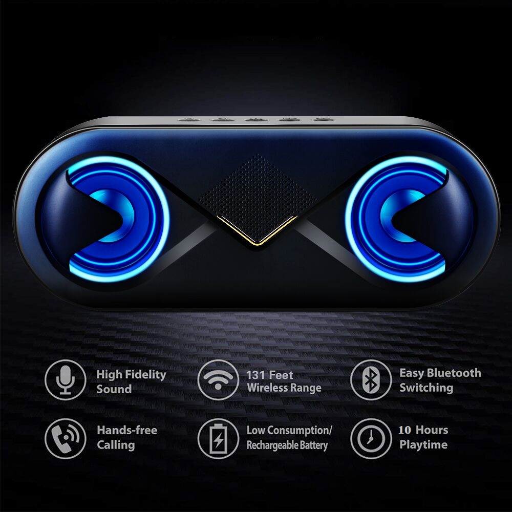 TOPROAD Tragbare 10W Bluetooth Lautsprecher HIFI D... – Vicedeal