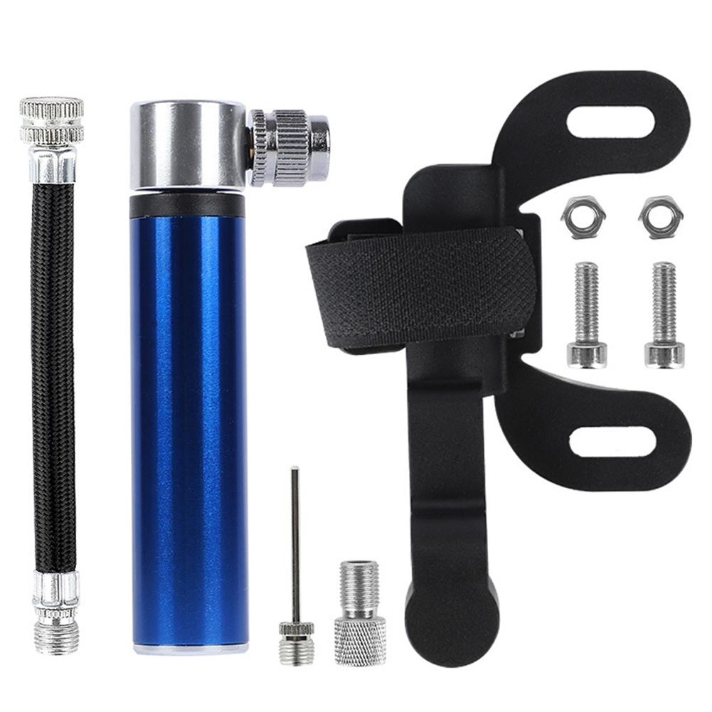 Mini Fahrrad Pumpe Aluminium Legierung Radfahren Hand Luftpumpe Ball Reifen Inflator MTB Mountain Road Bike Pumpe 120PSI Bike Air inflator: Blau