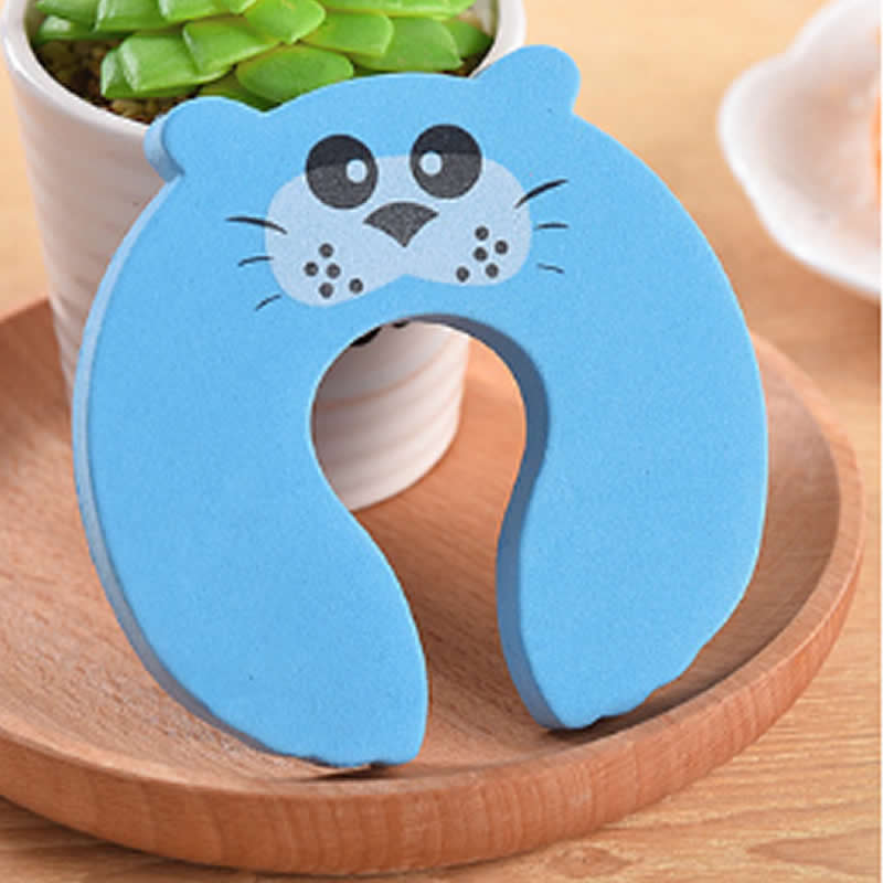 Armário fechaduras correias proteção segurança do bebê bonito animal cartão de segurança porta criança crianças proteção das crianças móveis para casa: 1 PC Blue sea lion