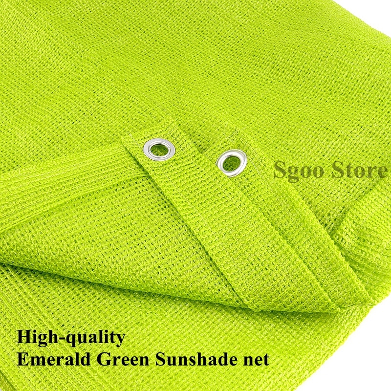 0.8X5/1.7x3m HDPE Anti-UV Emerald Green Sunshade Net Balcony Succulent Plant Ventilation Sun Shading Net Courtyard Shade Cooling
