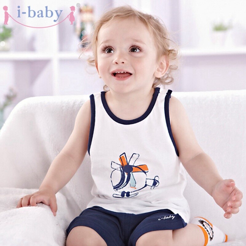 BESTE ANGEBOT! 2 teile/los Baby Kleidung Neugeborenen T-shirt Junge Mädchen Baumwolle Ärmellose T-shirts Kinder Cartoon T-Shirts Kleidung