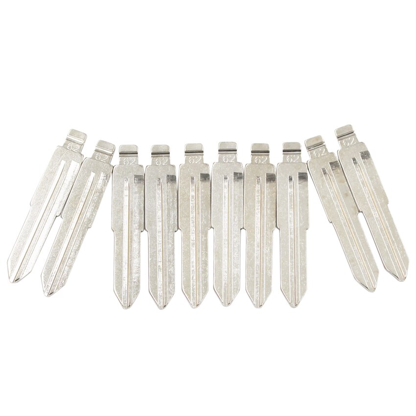 Lame de clé universelle pour télécommande KD, numéro 62, vierge en métal, pour Mitsubishi, 10 pièces/lot