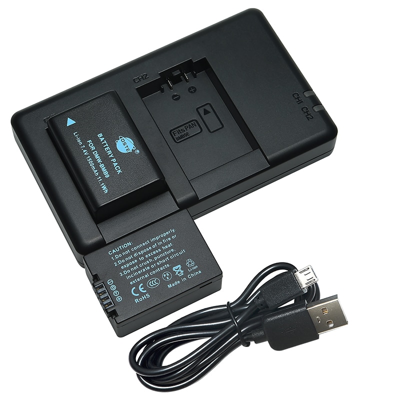 3PCS 1500mAh 7.4V DMW-BMB9 DMW-BMB9E DSTE Camera Batterij Dual Charger voor Panasonic DMC-FZ40 FZ45 FZ47 FZ48 FZ100 FZ150 DC-FZ80