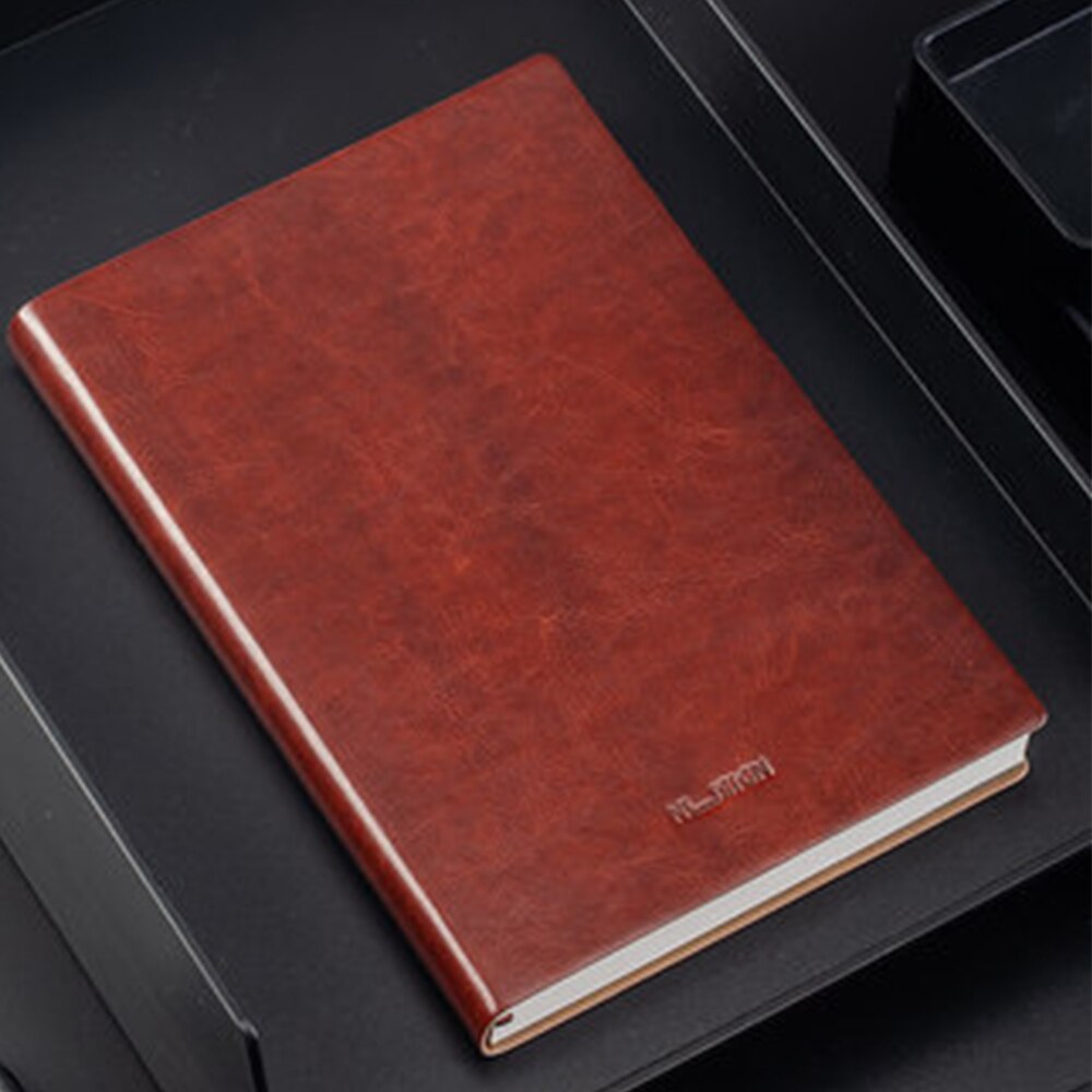 Nusign A5/B5 Sizes Soft Face Leather Notebook High-end Office Business Notebook Leather Face Stationery Bookmark Ribbon