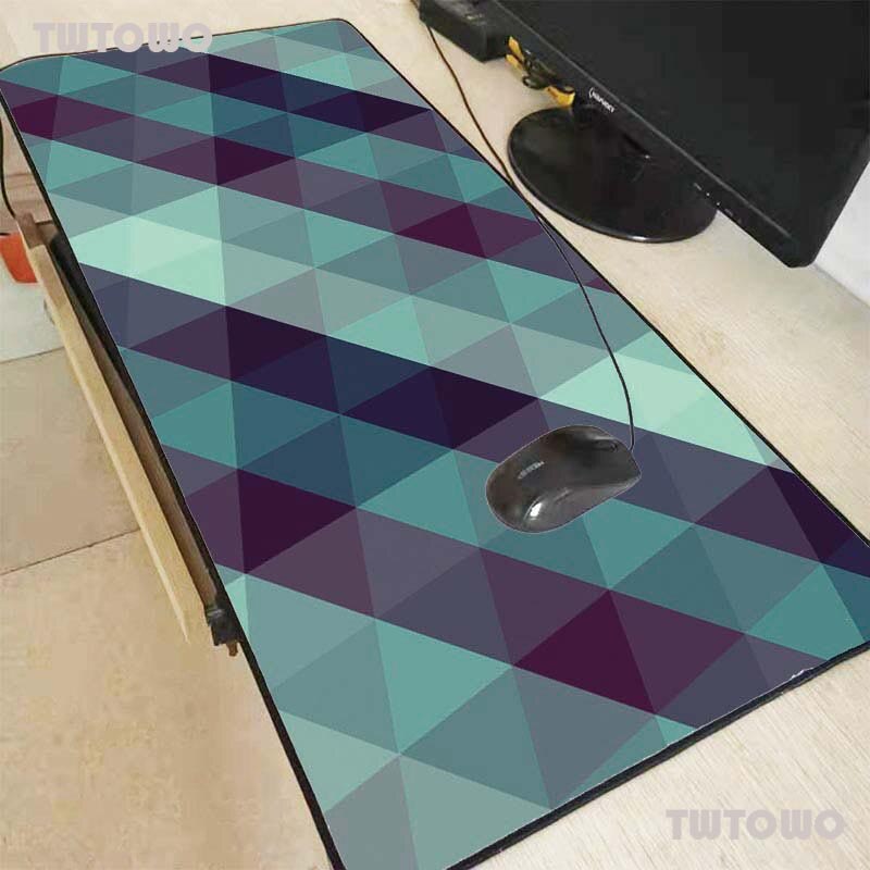 Triangle Texture Soft Large Gaming Mouse Pad Glowing Extended Mousepad Non-Slip Base Computer Keyboard Pad Mat