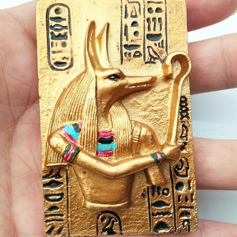 Imán 3d para nevera, pegatinas magnéticas de la mitología Egipcia Anubis Queen, de viaje de Oriente Medio, imanes para nevera