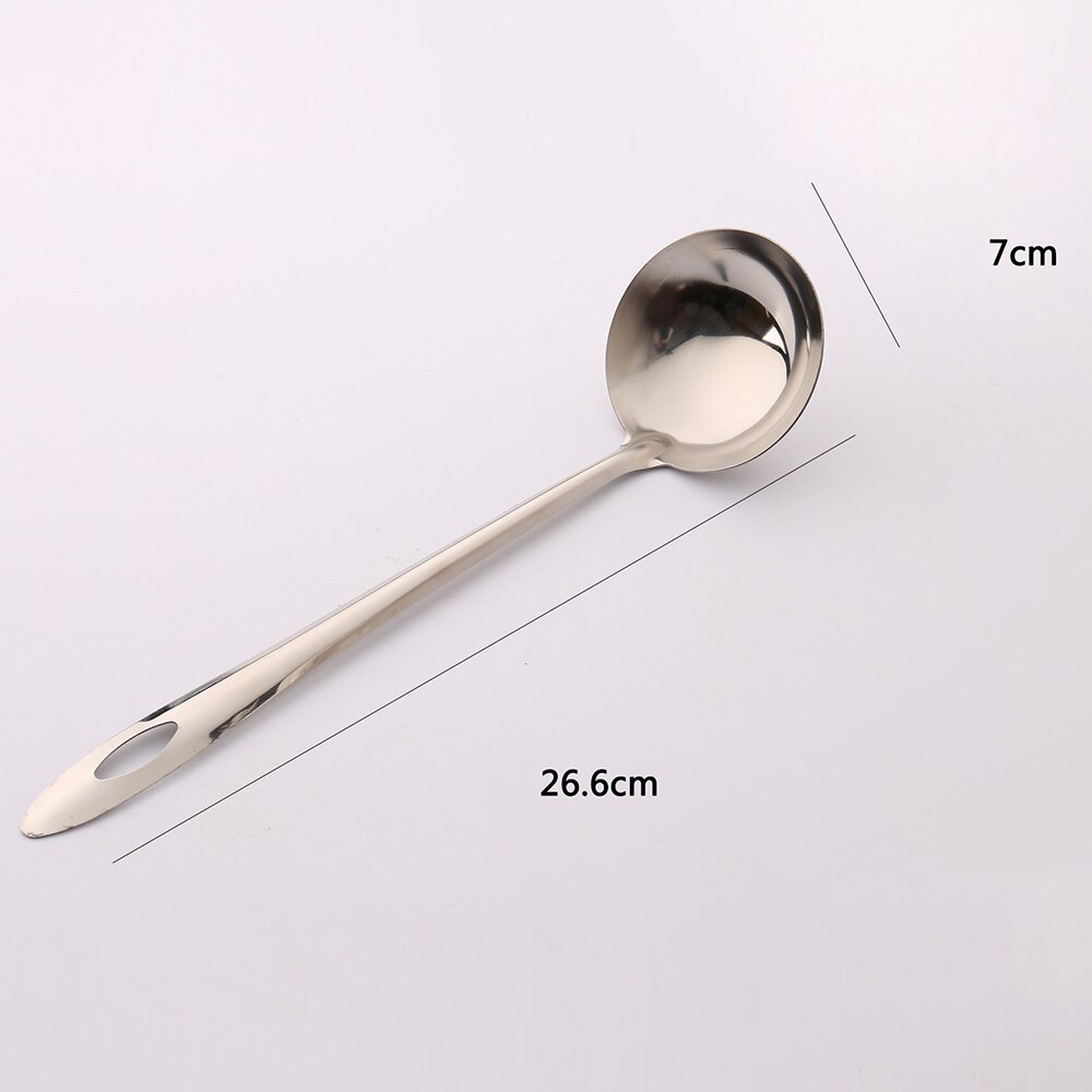 Cuillère en acier inoxydable, passoire pour Pot , cuillères à Long manche, couverts, outils pour soupe, boisson, Gadget de cuisine, 7cm, 2 pièces