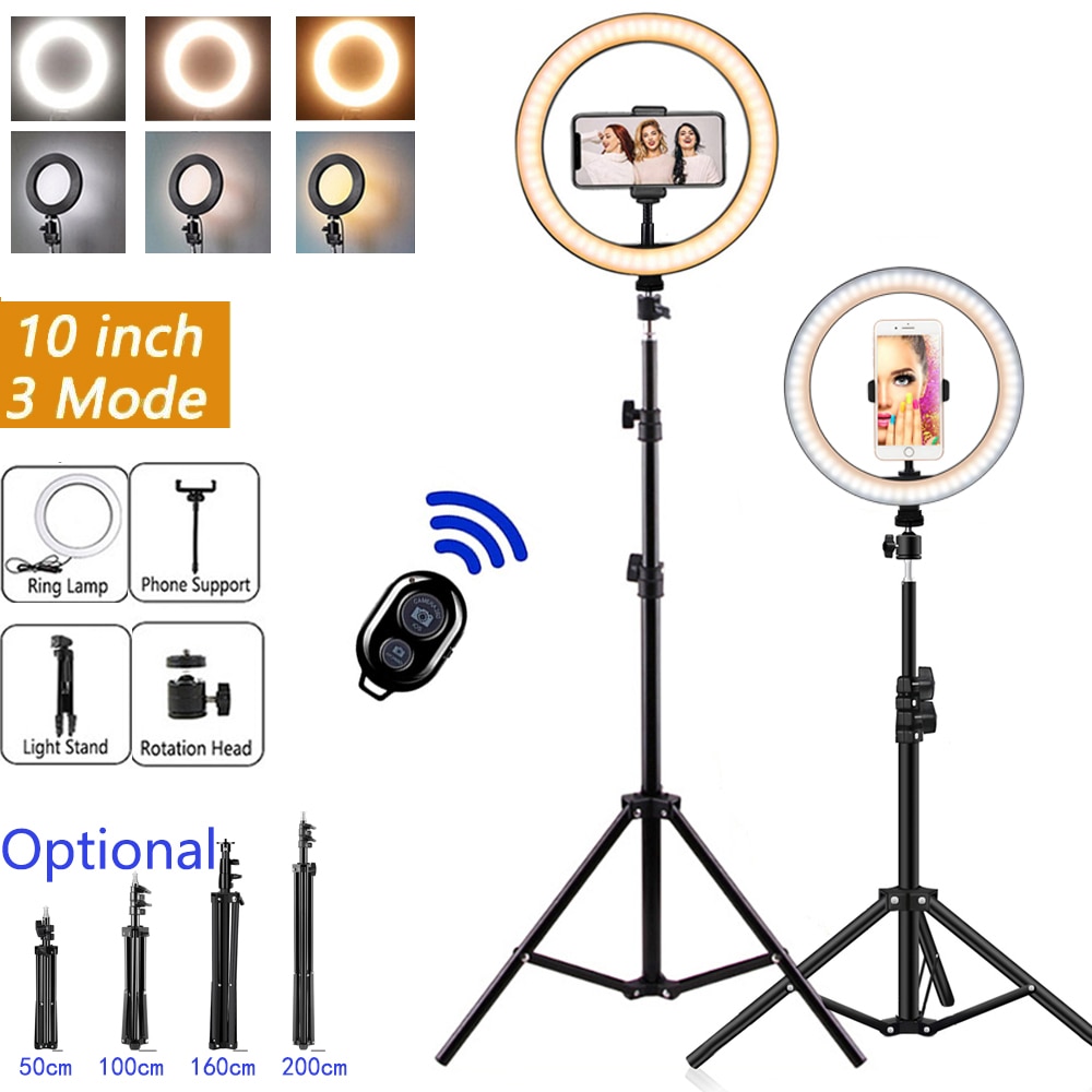 10in LED Ring Light - Dimmable Fill Light for Photo, Live Video, Camera, Phone - USB Powered