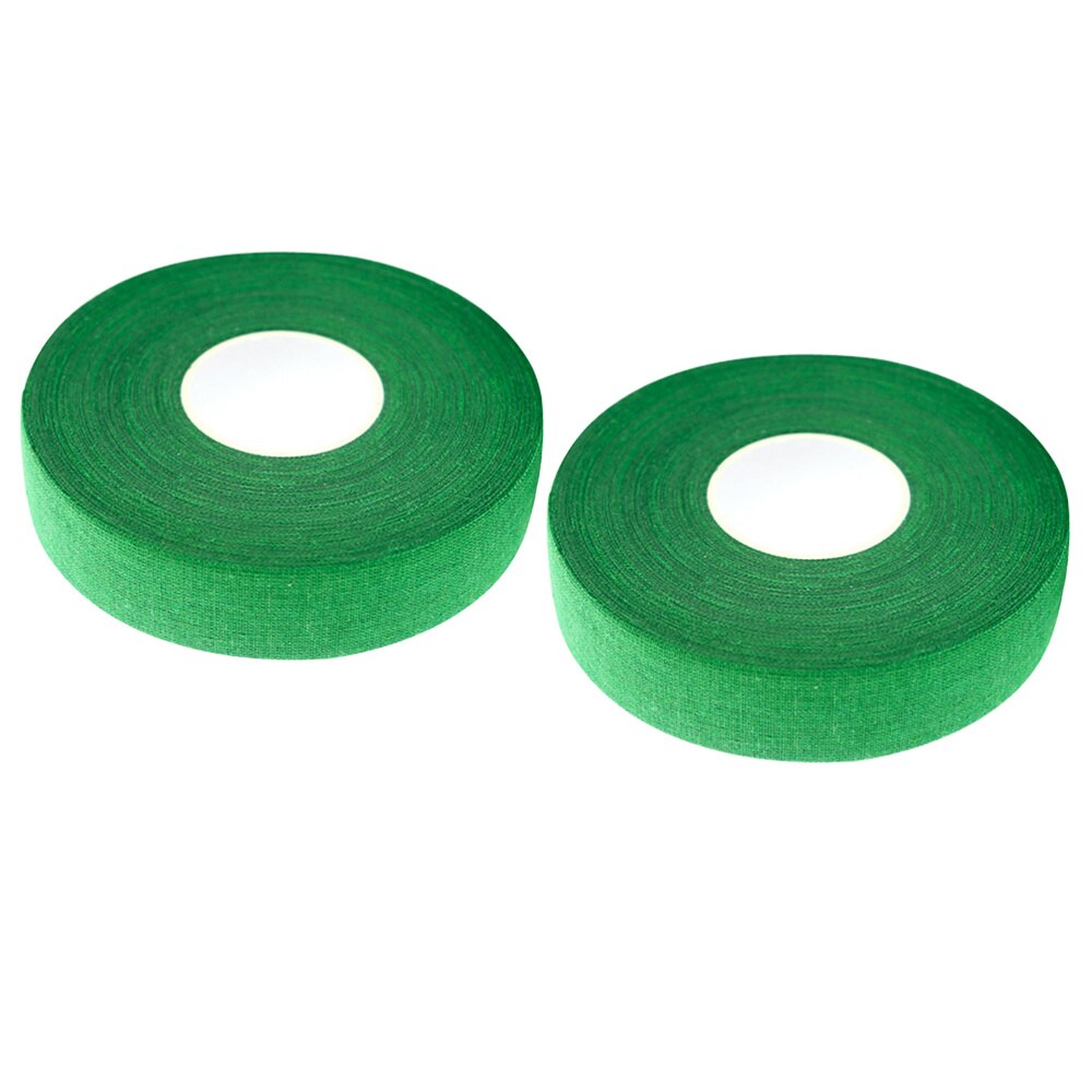 2x Hockey Stick Tape - 20M Sports Wrap - Anti-slip Waterproof Cotton for Practice: Green