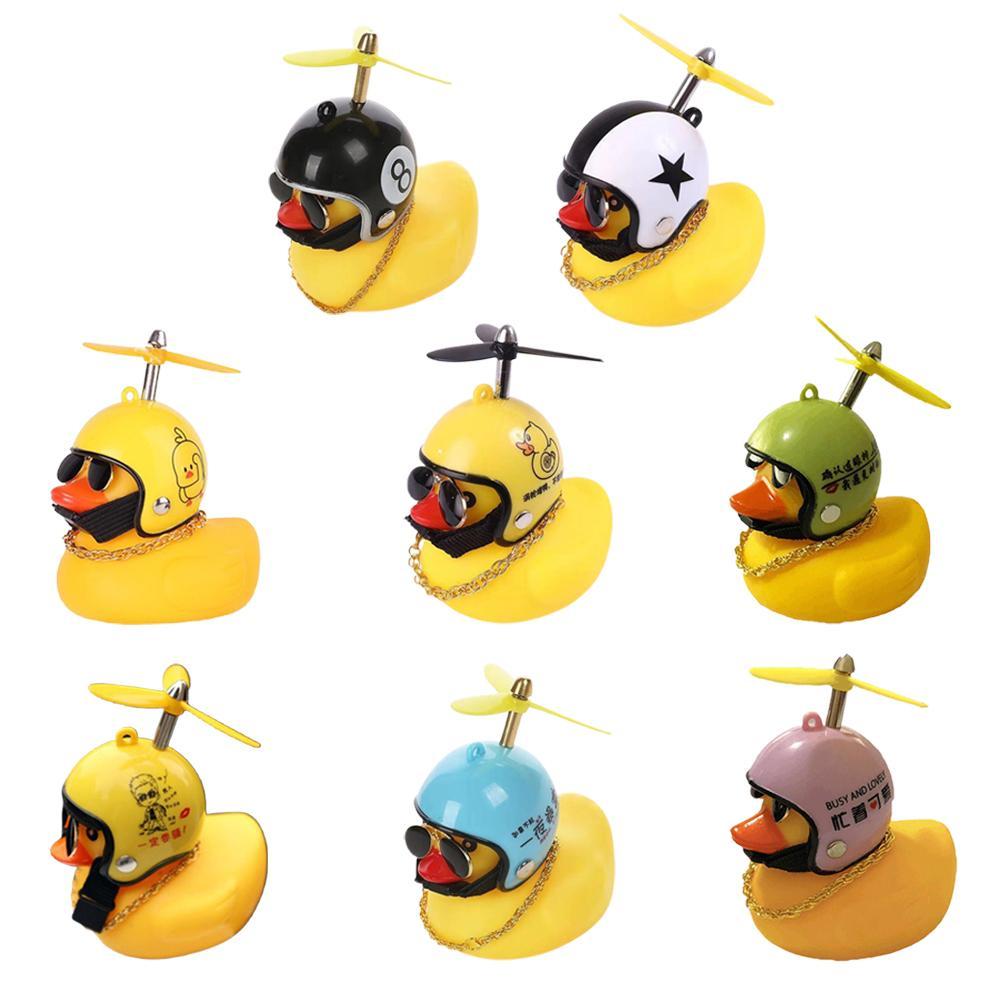 Auto Accessoires Kleine Gele Eend Auto Accessoires Kleine Gele Eend Dragen Een Helm Auto Achteruitkijkspiegel Auto Interieur Decorati