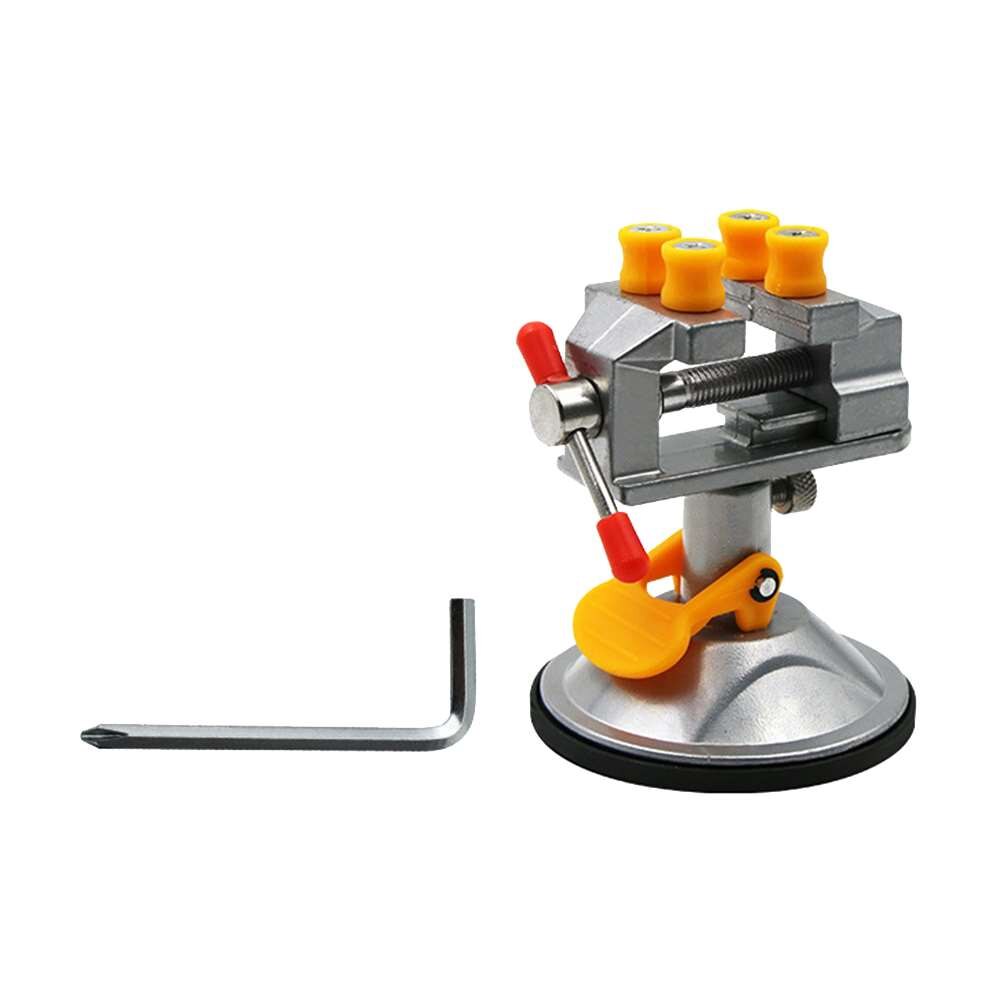 1 Set Mini Bench Table 360 Degree Rotatable Small Vise Vice With Suction Craft Watches Jewelry Repair Hand Tool