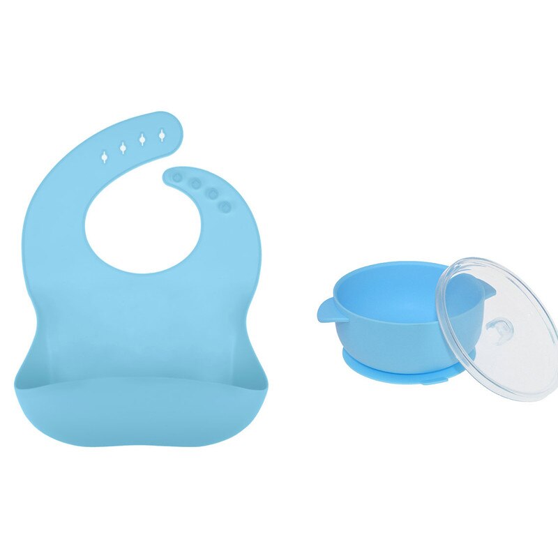 Baby Feeding Bowl Silicone Tableware for Kids Suction Bowl Baby Plate BPA Free Silicone Kids Toddler Assist: blue 2