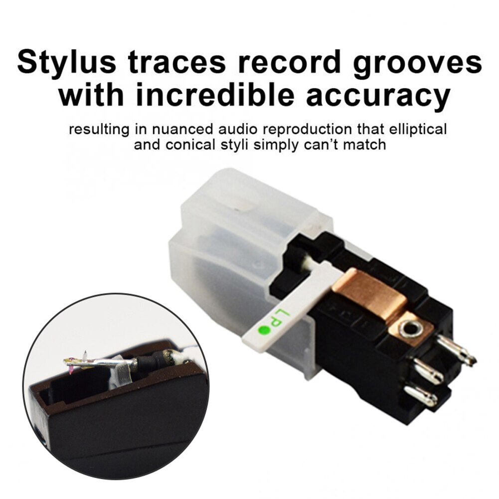Dual Stylus Turntable Needle Player Needle Stereo Ruby Sapphire Dual Stylus Turntable Cartridge Replacement for LP 78 RPM Record