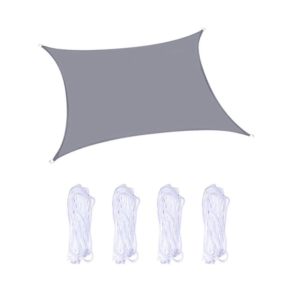 Garden Sun Shelter Waterproof Sunshade Protection Outdoor Canopy Patio Pool Shade Sail Awning Camping Shade Cloth Large #T1G: Gray S