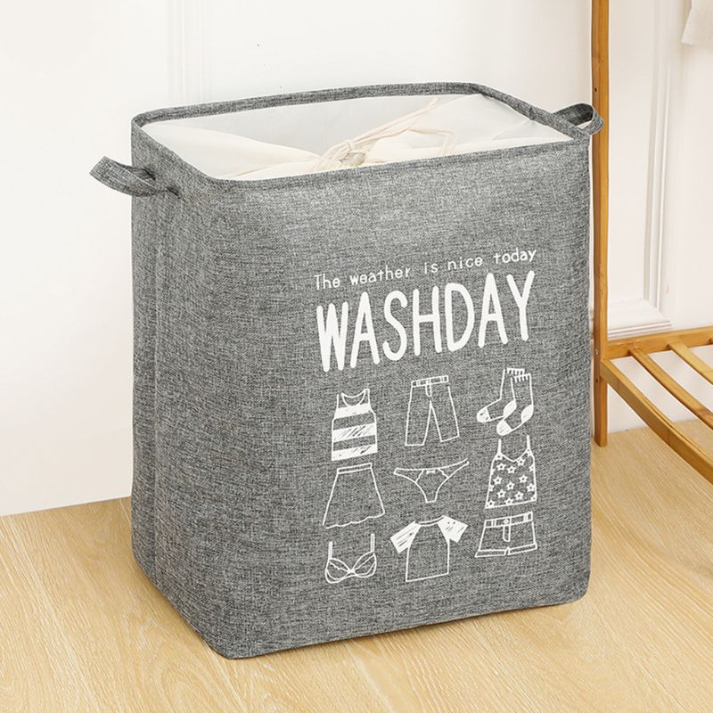 EVA Dirty Clothes Laundry Basket Foldable Laundry Hamper With Handles Storage Bin Bucket For Home