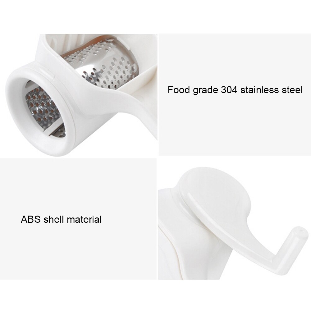 ABS+Stainless Hand Crank Rotary Cheese Grater Kitchen Carrot Ginger Shredder DIY Butter Food Mill Cheese Grater Slicer