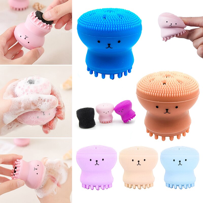 Silicone Face Cleansing Brush Octopus Shape Silicone Face Cleansing Brush Pore Cleaner Exfoliator Face Washing Brush