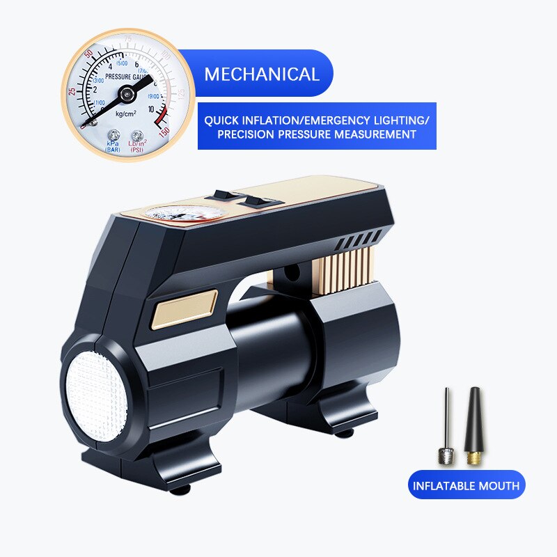 Aramox Portable Air Compressor - 2.5bar Car Tyre Inflator With Battery Clamps & Carry Bag