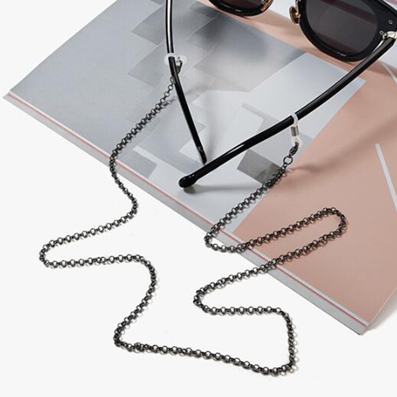 Cadena de Gafas de Metal Unisex, cadena de gafas con extremos, cordón de anteojos, lentes de cuerdas soporte de sujeción, collar de gafas, 1 ud.