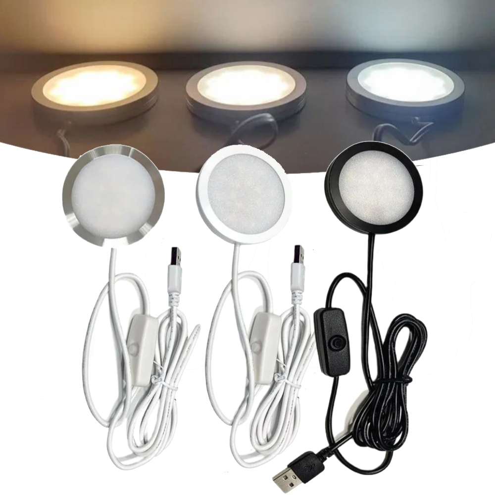 Køkken underskab led-lys vitrineskab hylde campingvogn autocamper indvendigt skabslys  dc 5v x 3w usb led-lys natlampe