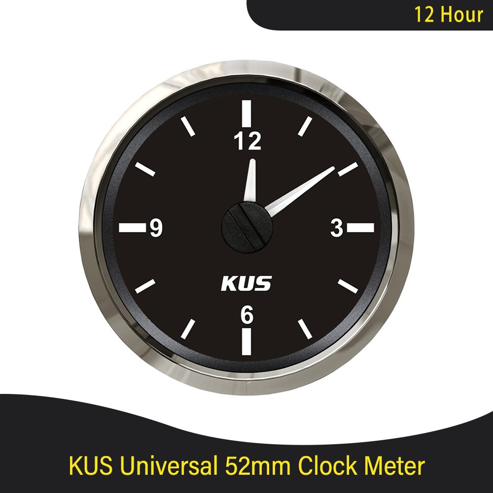 KUS 2 "Auto Marine Boot Klok Meter Klok Gauge 12-Uur Met Backlight