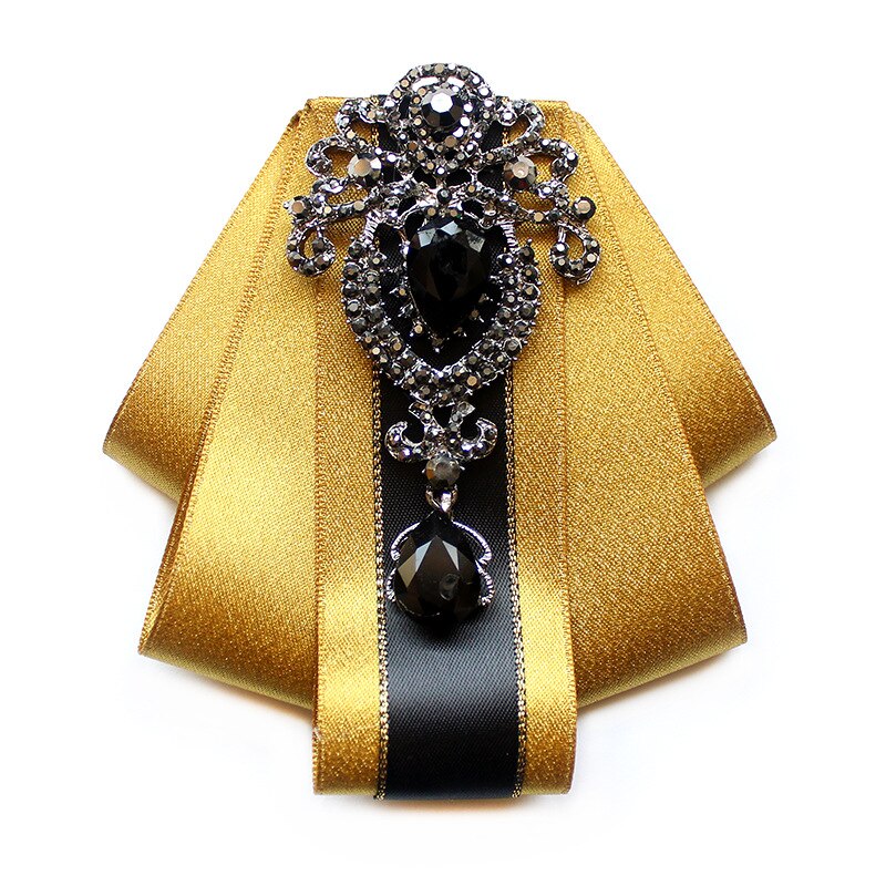 Pajarita de estilo británico de diamante hecho a mano de , traje de novio, pajarita de diamantes de imitación para hombres, accesorios de boda: 4