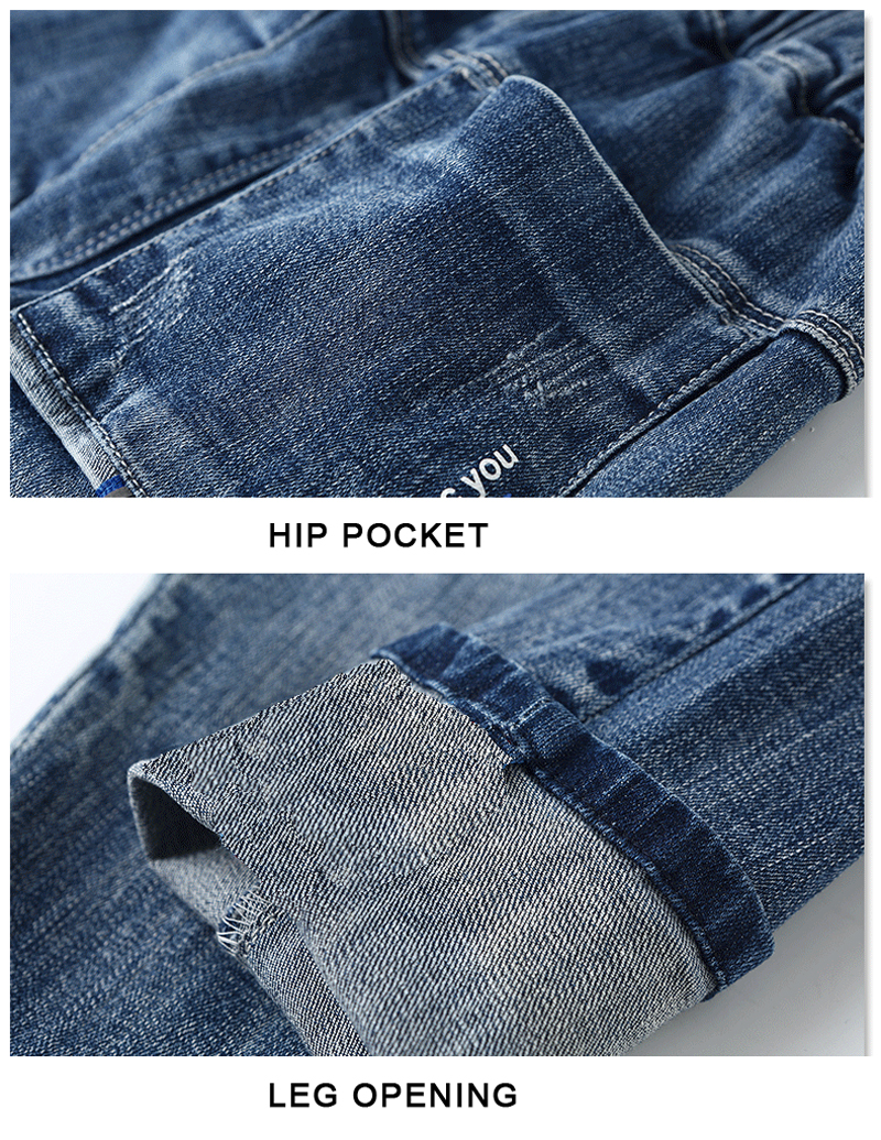 DIIMUU-pantalones vaqueros rectos para niños y adolescentes, Jeans sólidos informales de cintura media elástica, ropa ligera lavada, pantalones largos