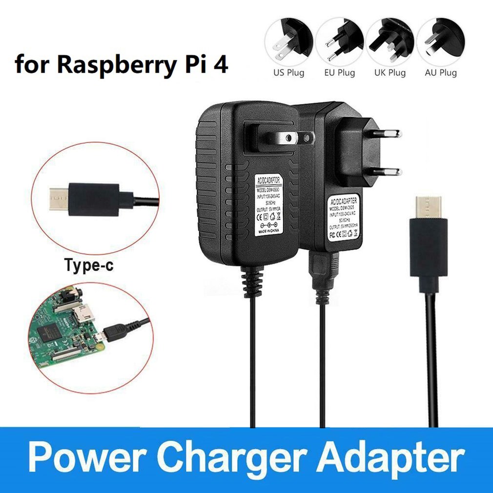 5V 3A Type-C Usb Ac/Dc Lader Adapter Power Supply Cord Voor Raspberry Pi 4 model B Power Plug Adapter Kabel