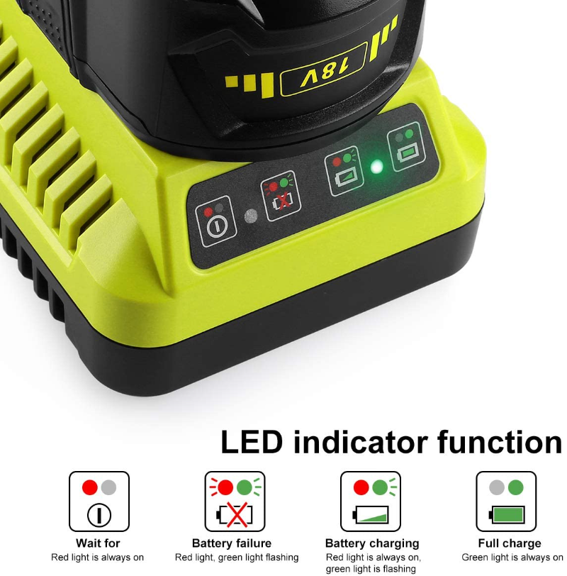 Cargador de batería P117 para Ryobi 12V 14,4 V 18V Li-ion Ni-CD Ni-Mh batería P100 P102 P103 P105 P107 P108 P118 uso de batería de litio
