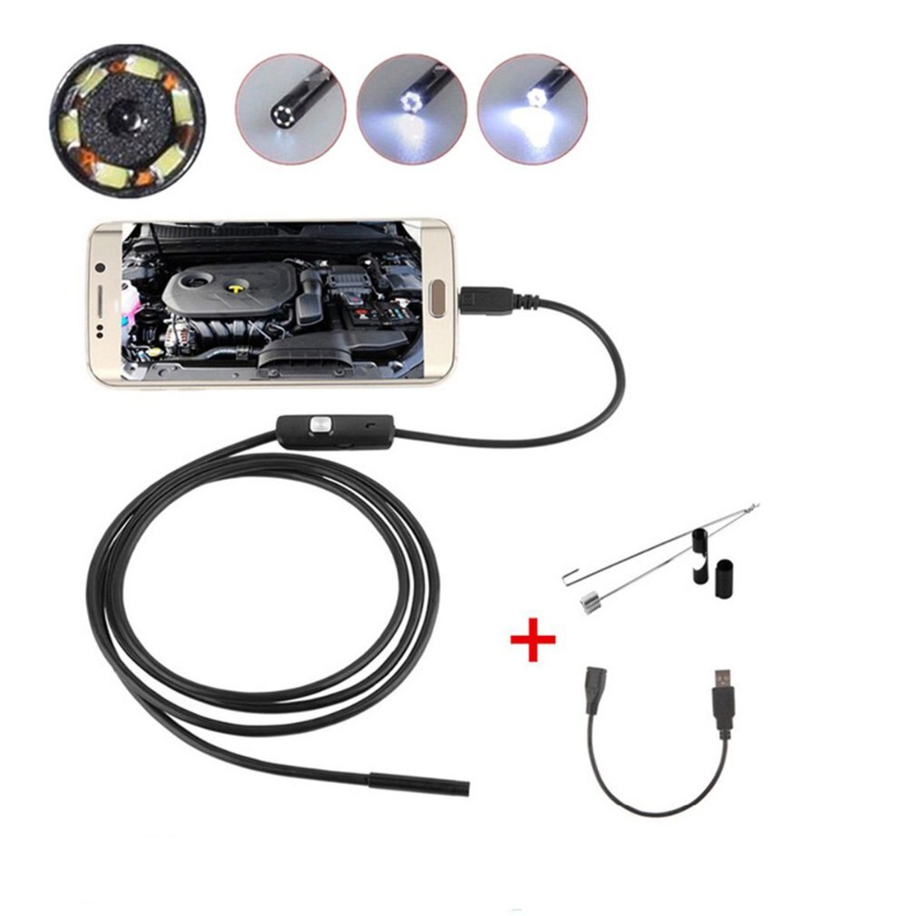 For Android WIFI Endoscope Waterproof Borescope Inspection Camera 8 LED a long effective focal length