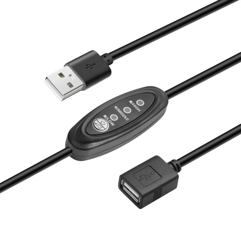 5V USB-Verlängerung Fernbedienung 3-Gang-Stromkabel für USB-Deckenventilator USB-LED-Lichtlampe