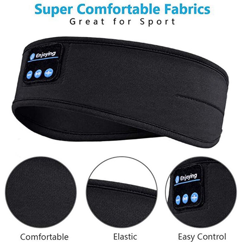 Wireless Bluetooth Earphone, Sleeping Band Headphone Music Headphones Soft Elastic Comfortable Music Headset Can Hands-free Mp3