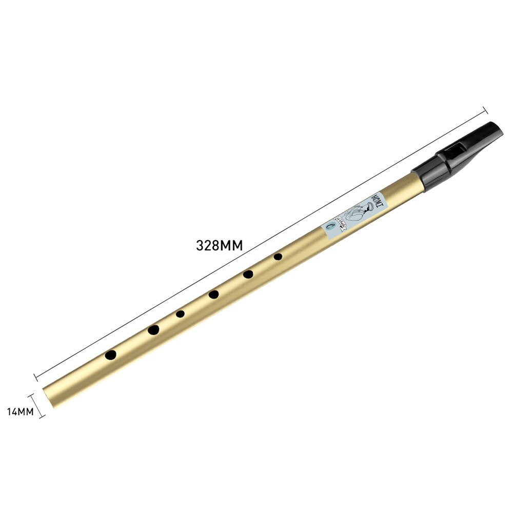 Naomi 6- gats tin whistle, traditionele ierse penny whistle, muziekinstrument van messing voor beginners, toonsoort c