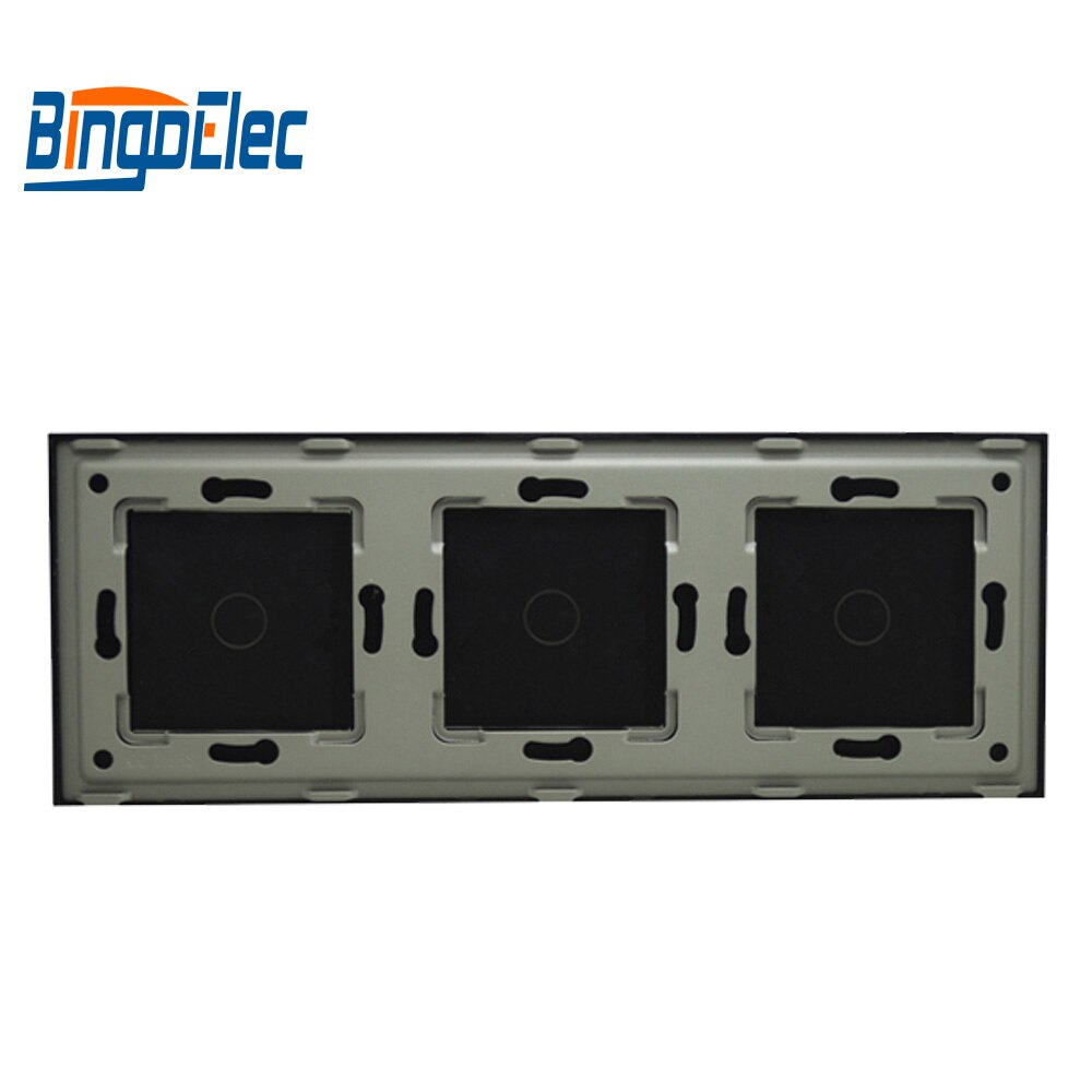 86*229mm, Triple gang touch sensor switch panel can match with touch switch function part