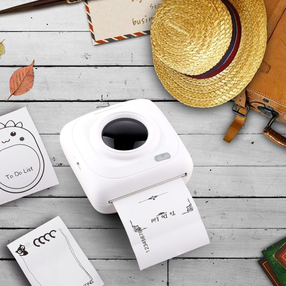 Mini Portable Wireless Connection Bluetooth Printer POS Thermal Picture Photo Ticker Printers for Android / IOS Phone