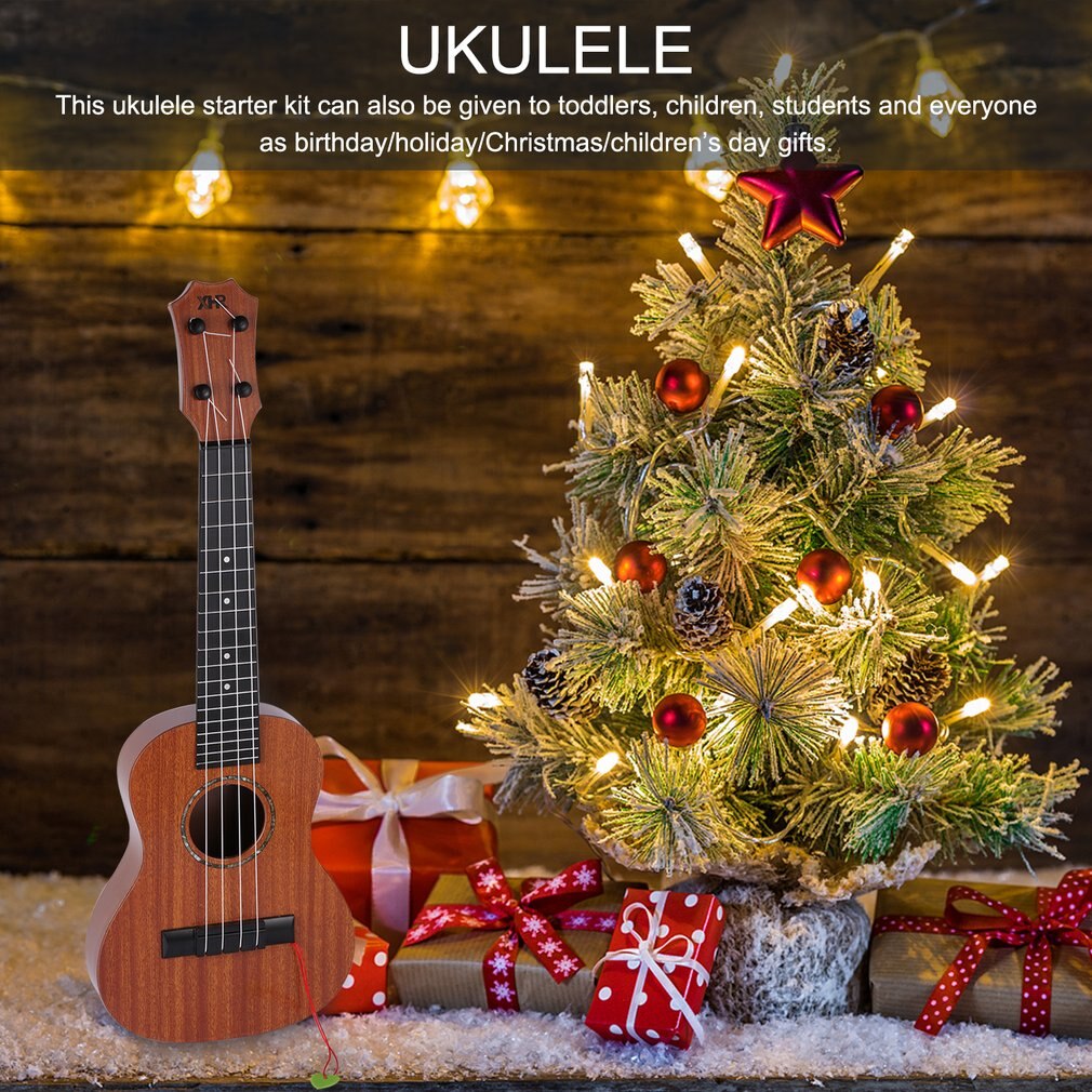 Ukulele 21 Inch Simulation Wood Grain 4 Strings Uke Bass Stringed Musical Instrument Musical Instruments