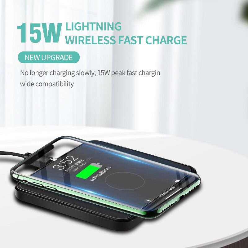 ANKNDO Qi Wireless Charger Type C 7.5W 10W 15W Wireless Charging Pad Fast Charge for iPhone Samsung Smart Phone Charger Device