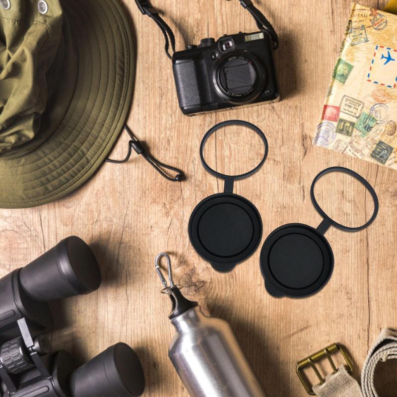 Professionele 10x50 Verrekijker Lensdoppen Objectief Beschermende Rubberen Cover Oculair Stofpak Voor Compacte Verrekijker Beste Beschermen