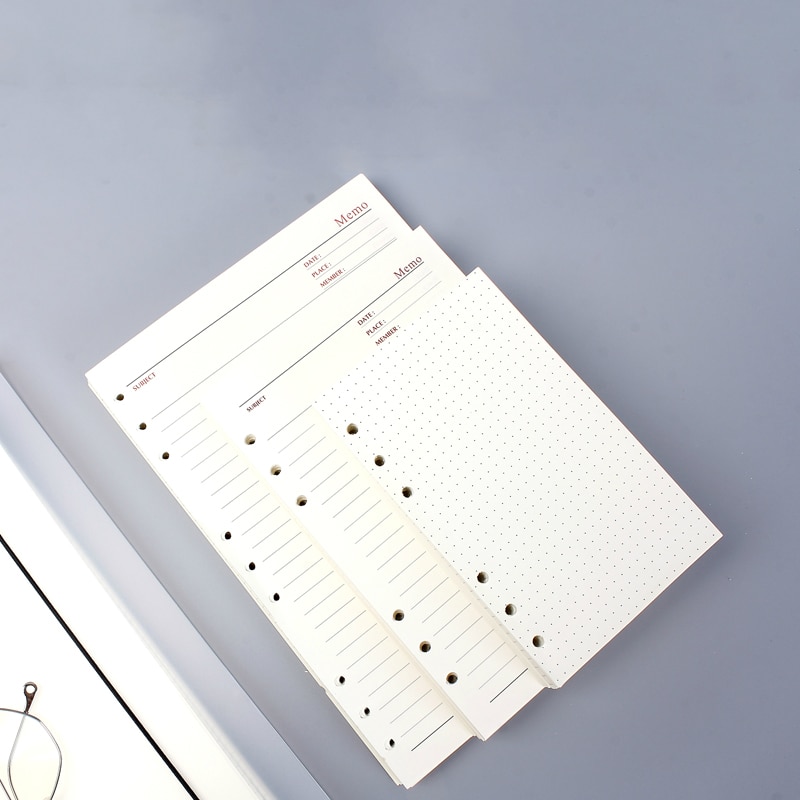 48 pcs notebook filler paper replacement core A6 planner line paper blank paper A5 inner page graph paper DIY combination core