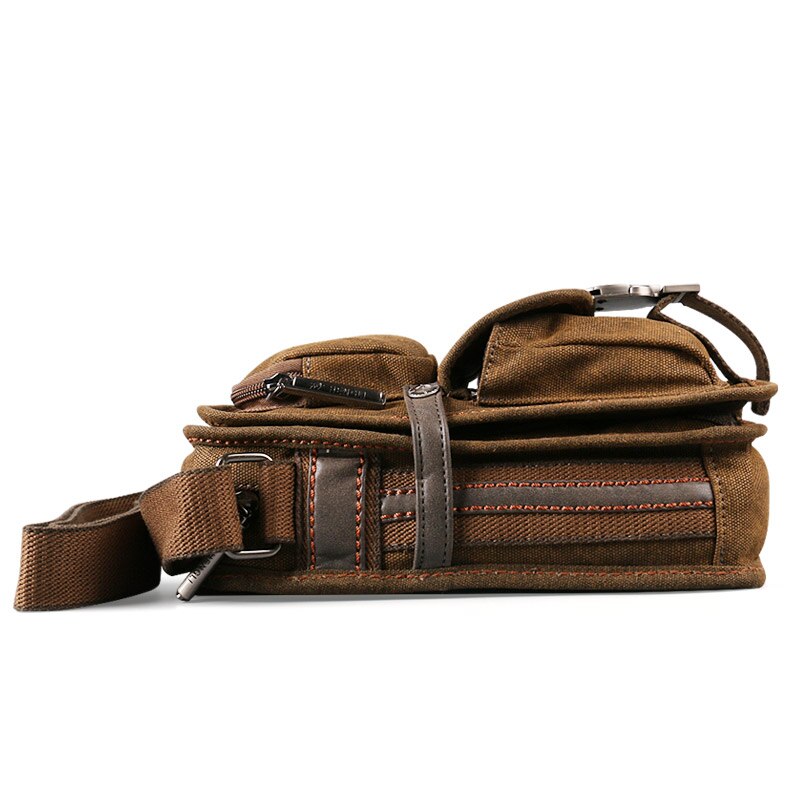 ! canvas versatile casual shoulder messenger bags for men retro travel bag