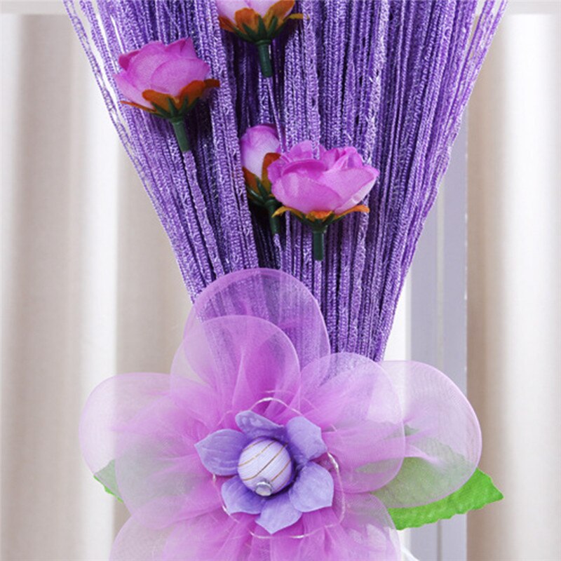 4 kleuren DIY Romantische Rozen Stijl Gordijnen 100x200 cm Decoratieve Gordijn voor Woonkamer Raam Slaapkamer Thuis Bloemen cortinas