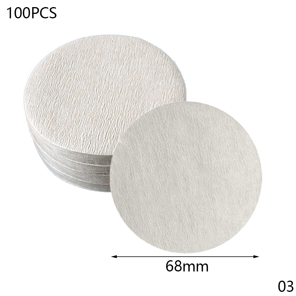100Pcs Round Coffee Filter Paper Espresso V60 Pot Coffee Maker Filters Paper Moka Strainer Dripper Coffee Filters: L-68mm