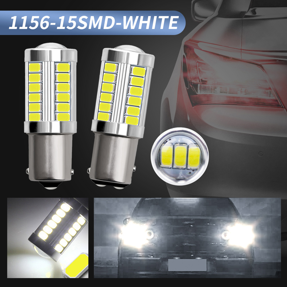 2 stuks 1156 5730 33SMD Auto LED Richtingaanwijzer Achteruitrijlicht Vervanging Bollen voor Auto