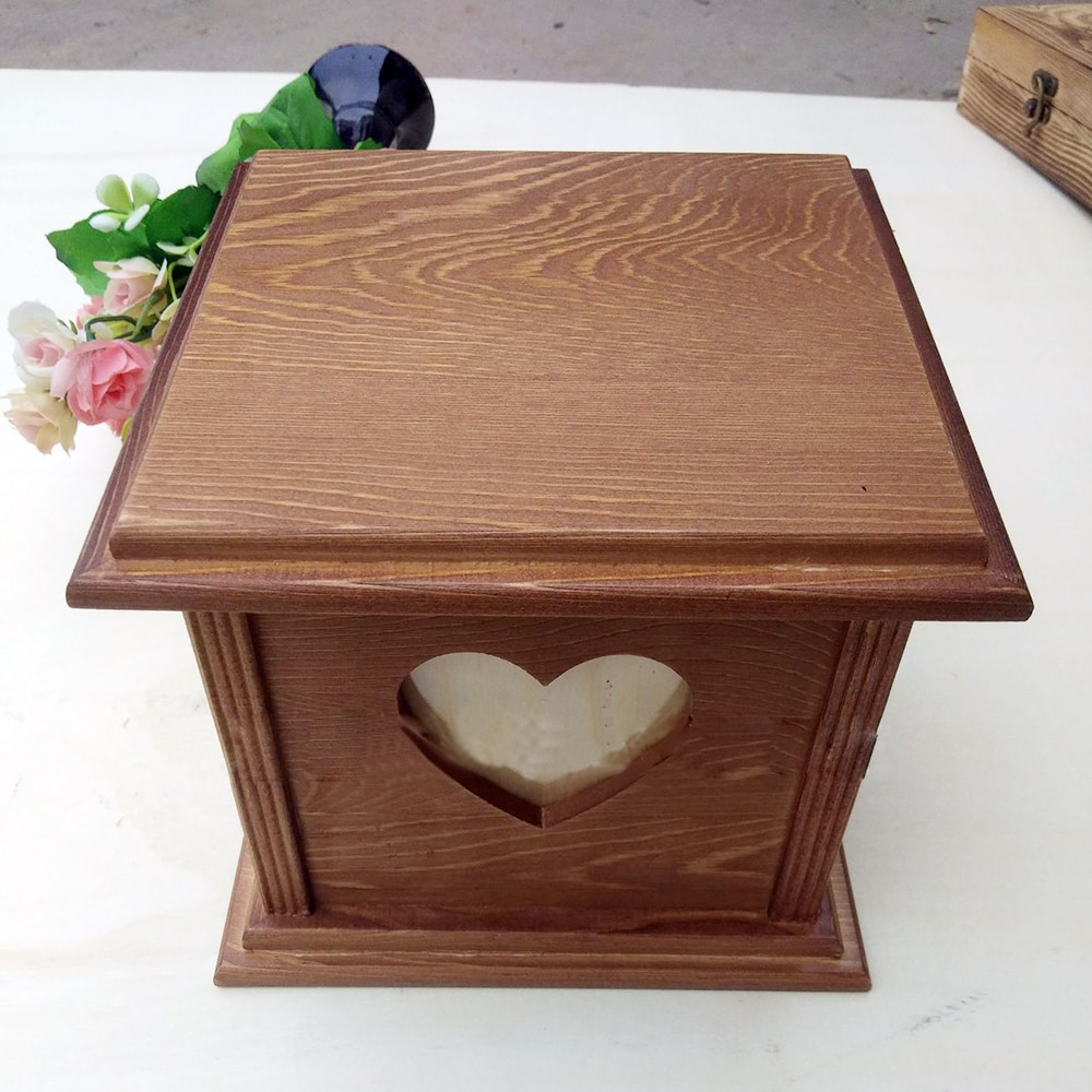Caseta de madera para mascotas, urna de cremación para perros y gatos, recuerdo conmemorativo, urna para animales pequeños