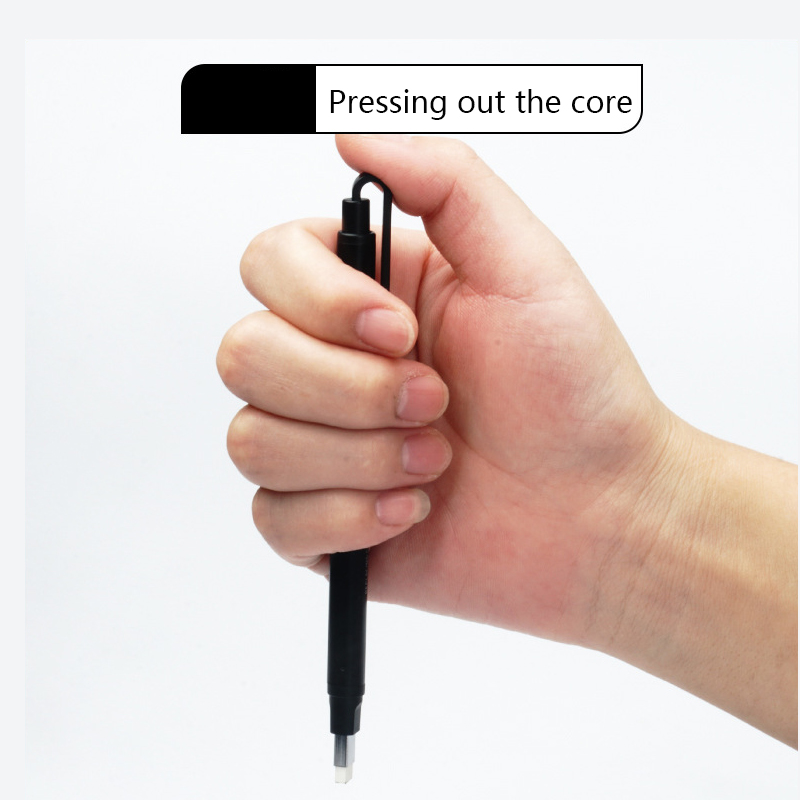 Pen Style Pencil Eraser Retractable Mechanical Eraser Square & Round Tip Stationery Art Supplies for Drawing Artist Kids Writing