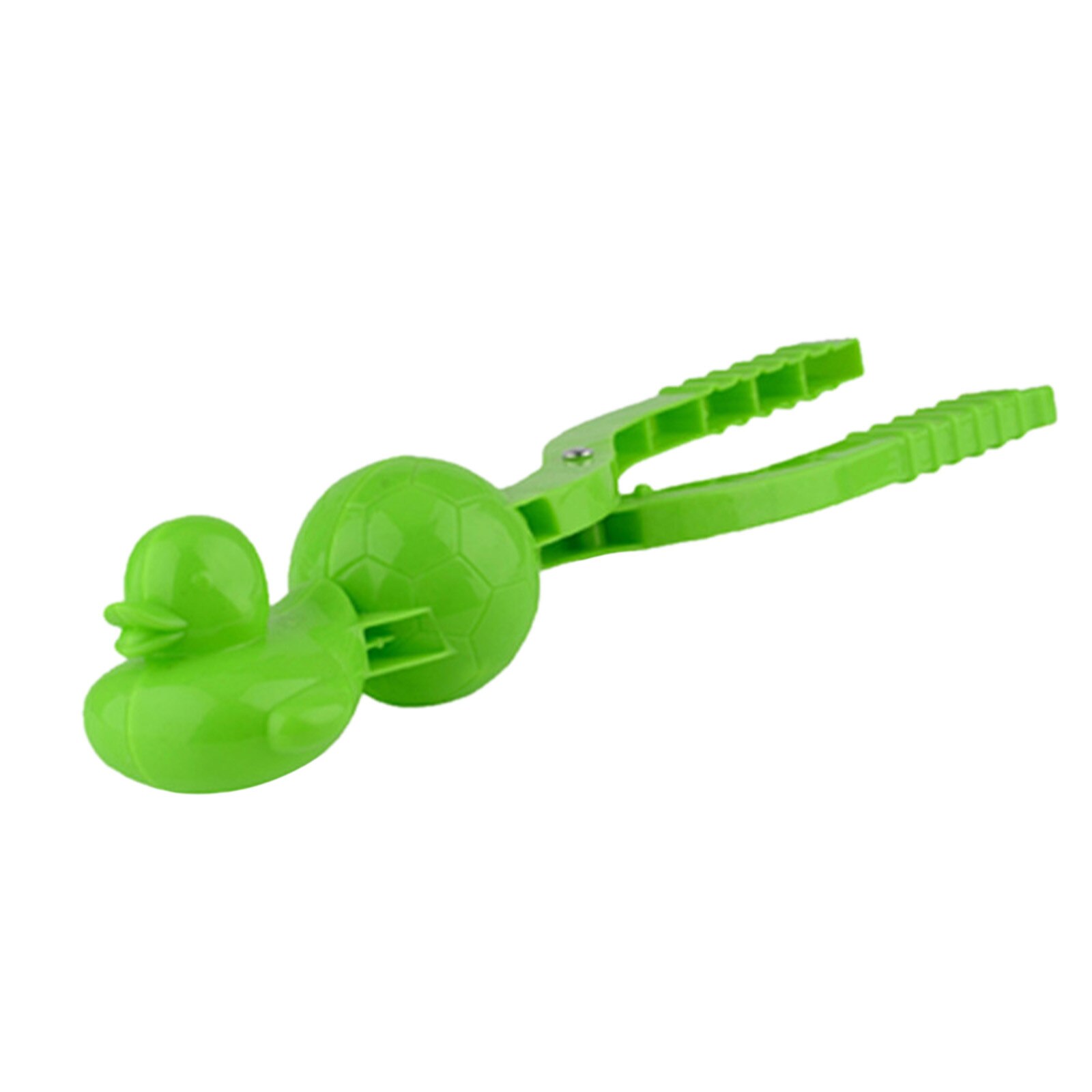Schneeball Ente-geformt Schneemann Clip Winter Kunststoff Schneeball Hersteller Clip Kind Außen Sand Schnee Ball Schimmel Spielzeug Kampf Spielzeug für freundlicher: grün 