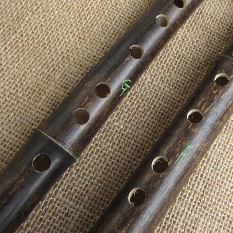 Kinesisk traditionel 6 huller bambusfløjte lodret fløjte klarinet studerende musikinstrument træfarve