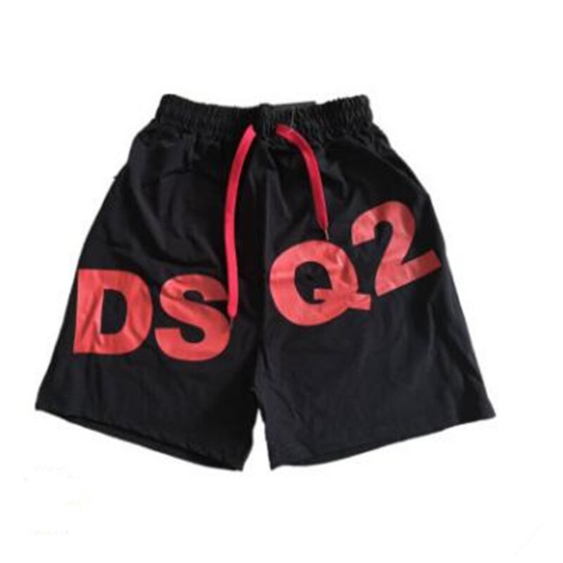 Ropa Hombre – pantalon de plage en Polyester pour hommes, imprimé de lettres, short de natation,: Black and red / XXL 185cm-75kg